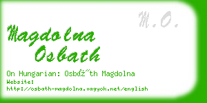 magdolna osbath business card